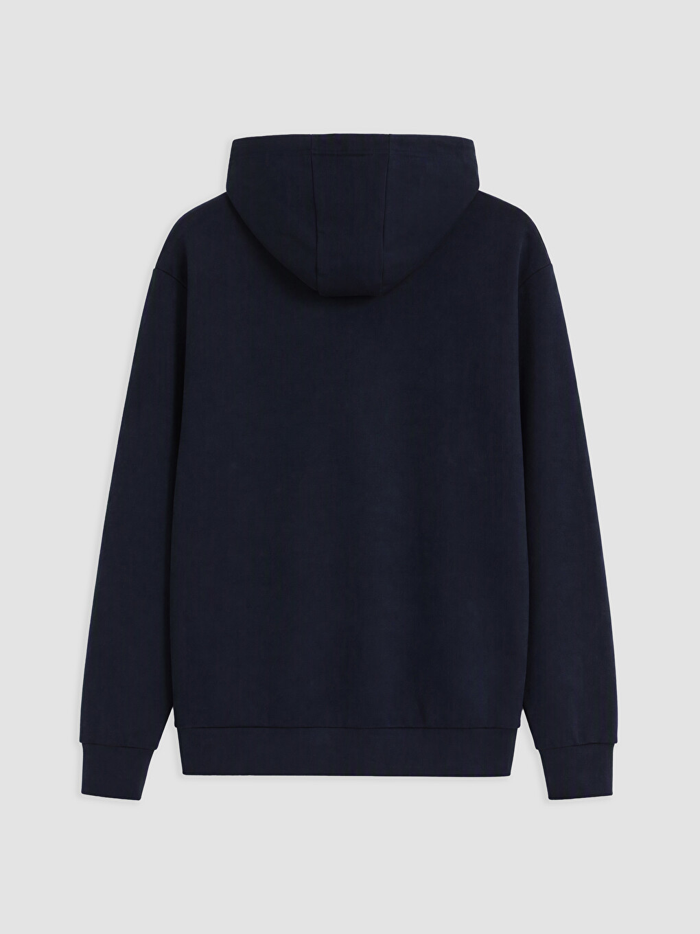 Lacivert Kapüşonlu Erkek Fermuarlı Sweatshirt-5