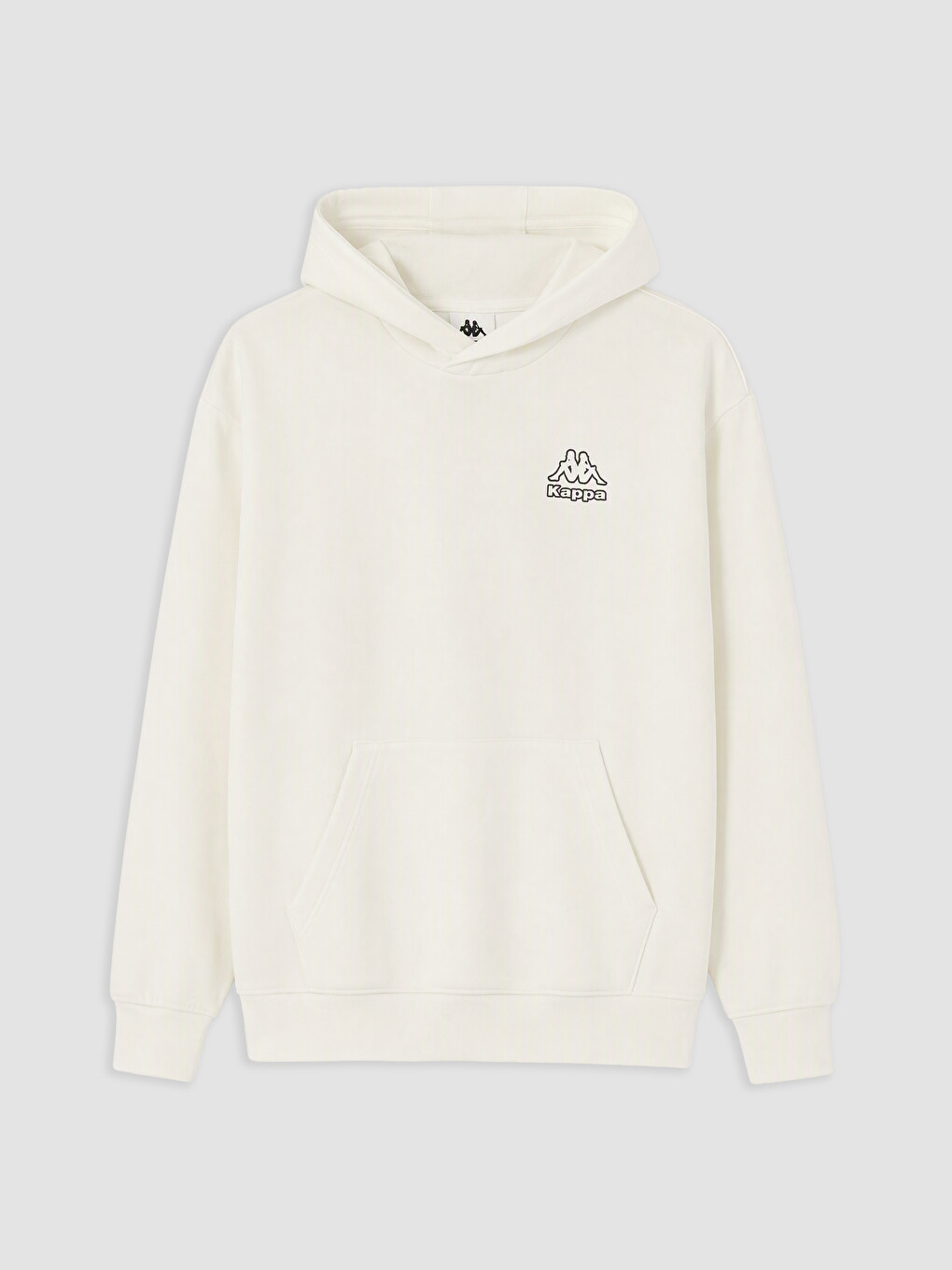 Ekru Nakışlı Erkek Hoodie-4