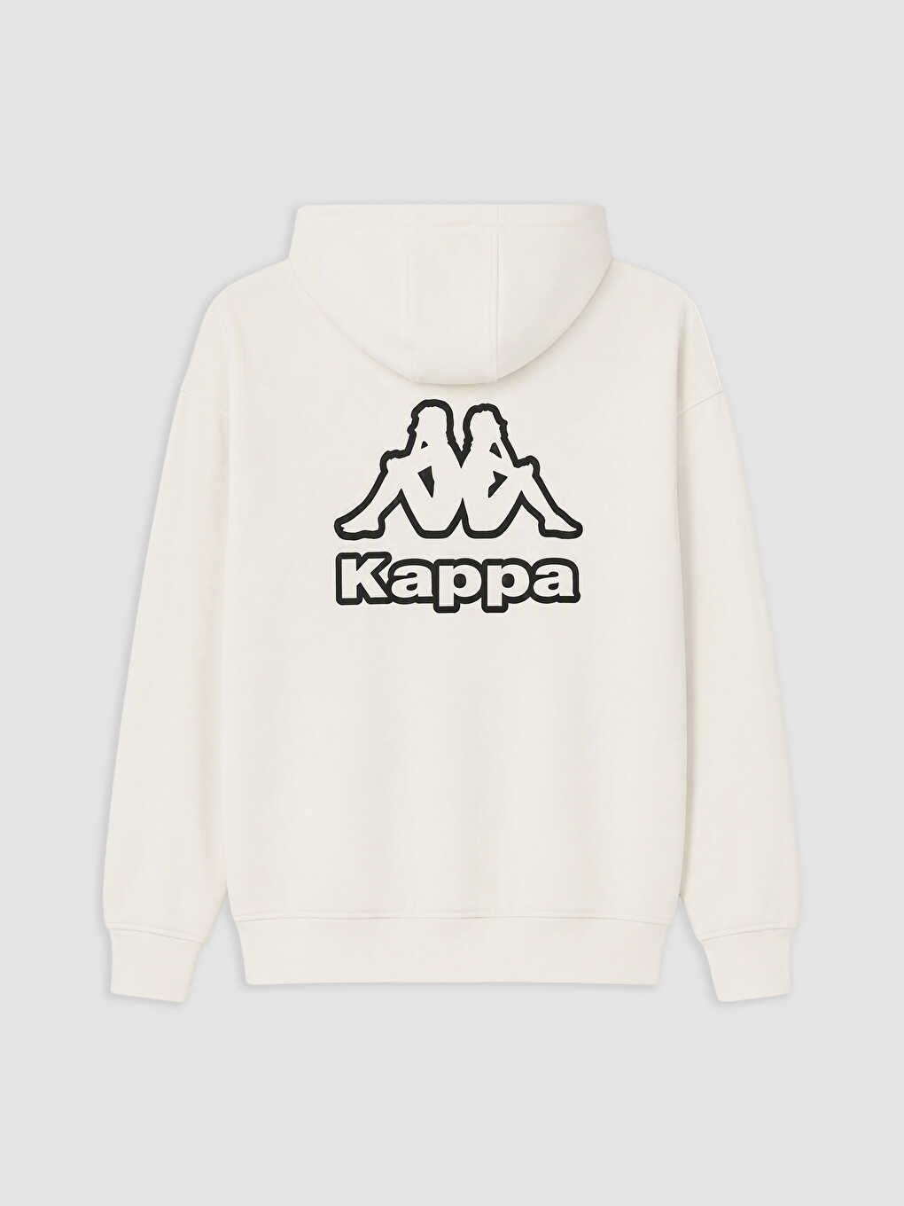 Ekru Nakışlı Erkek Hoodie-5