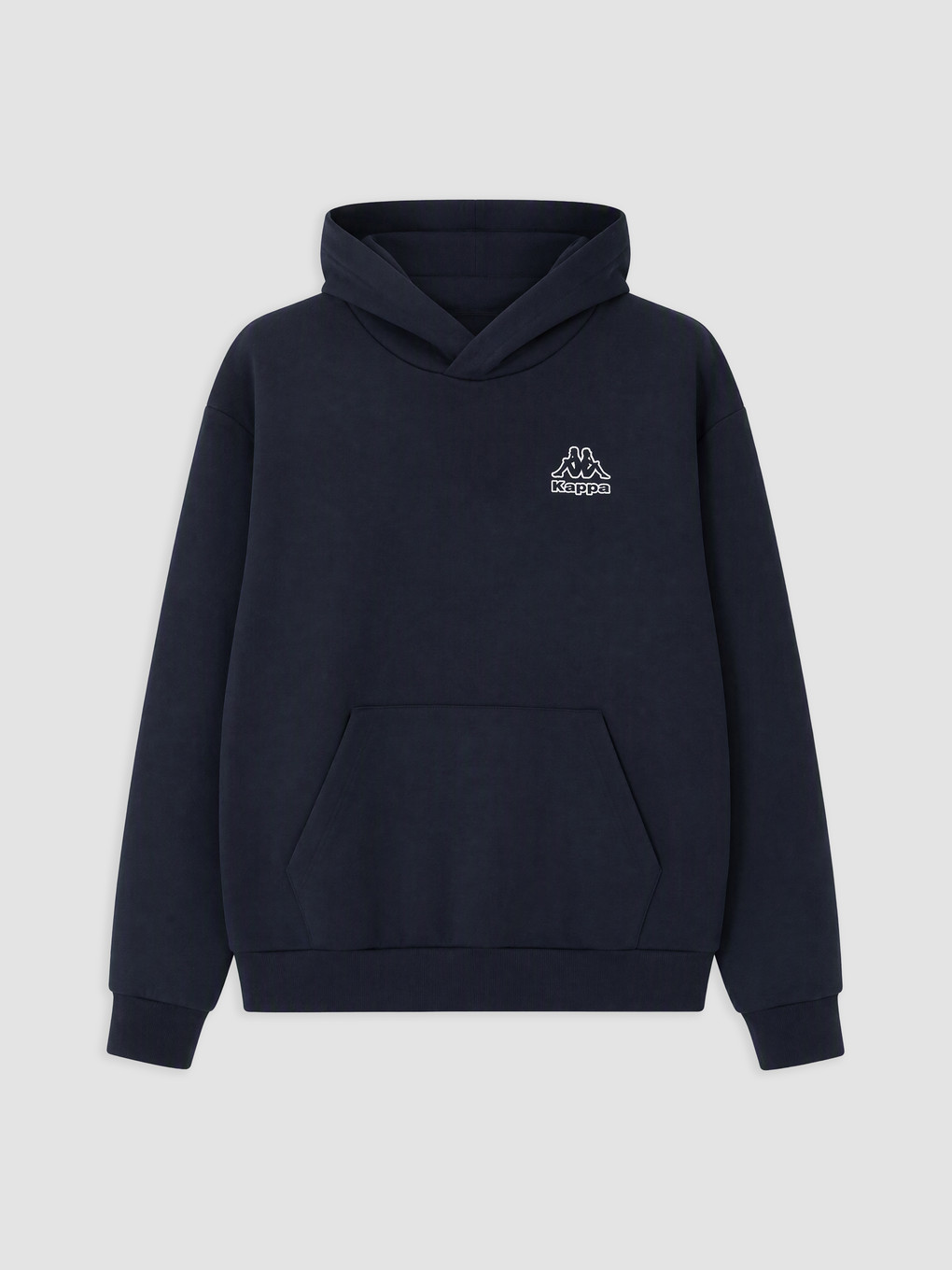 Lacivert Nakışlı Erkek Hoodie-6