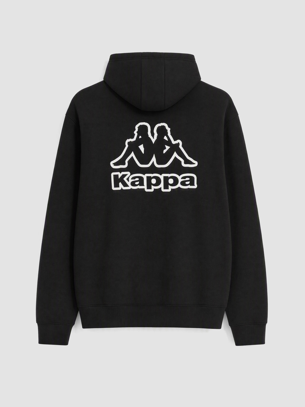Siyah Nakışlı Erkek Hoodie-9