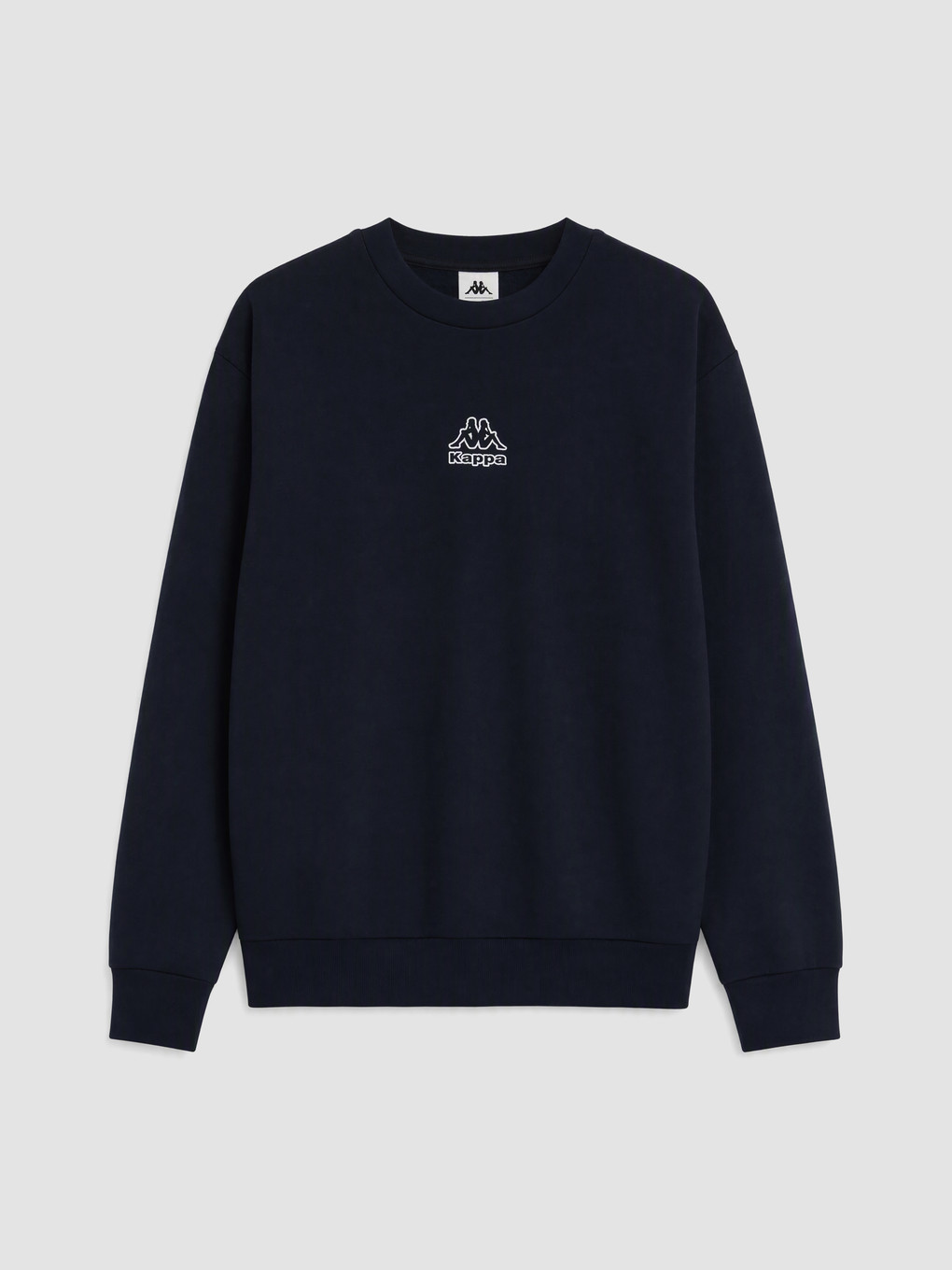 Lacivert Bisiklet Yaka Nakışlı Erkek Sweatshirt-4