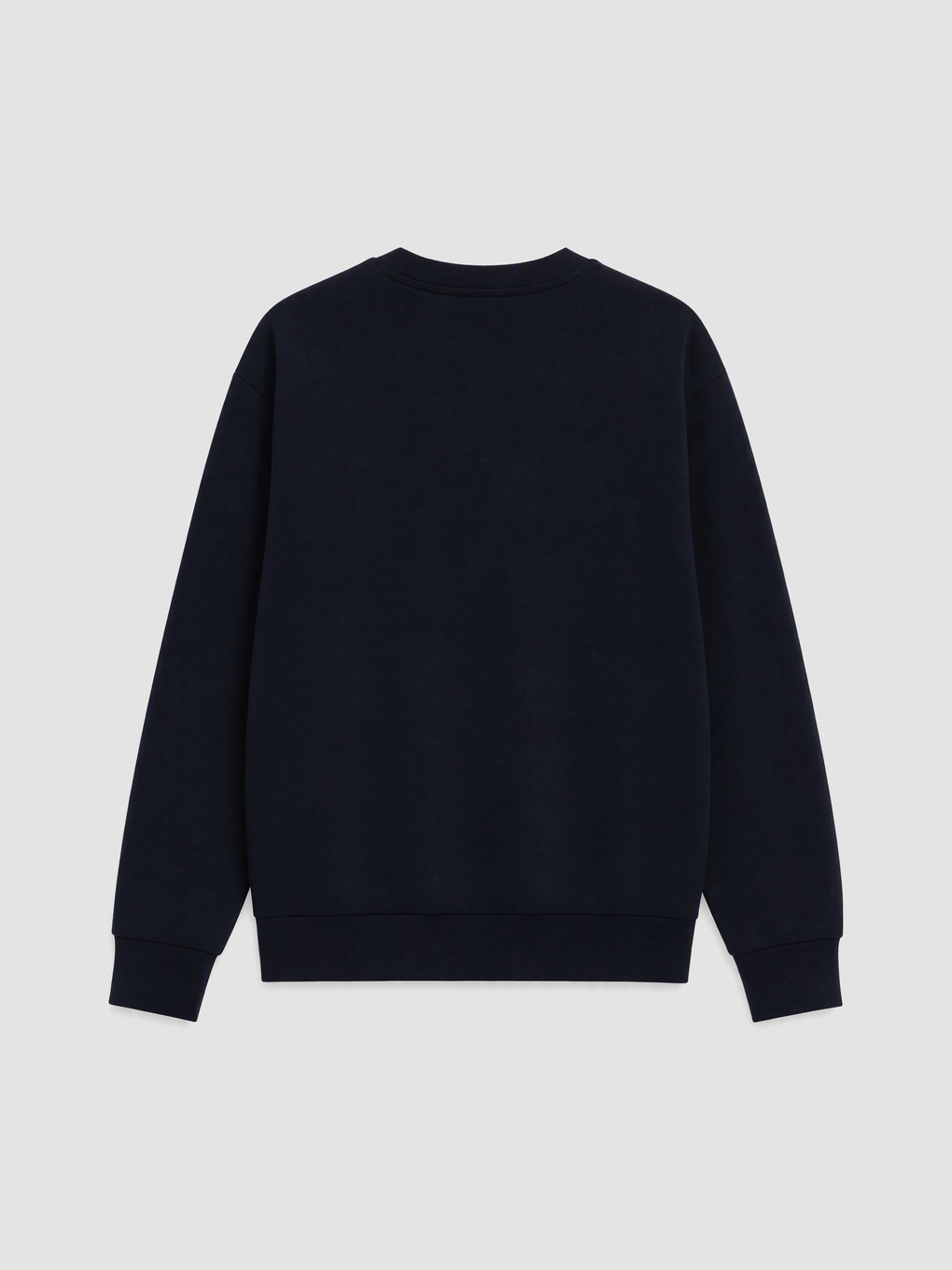 Lacivert Bisiklet Yaka Nakışlı Erkek Sweatshirt-7