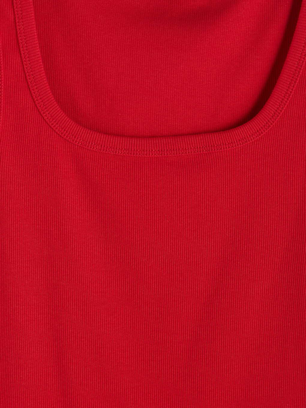 U Neck Women's Ribbed Tank Top-2