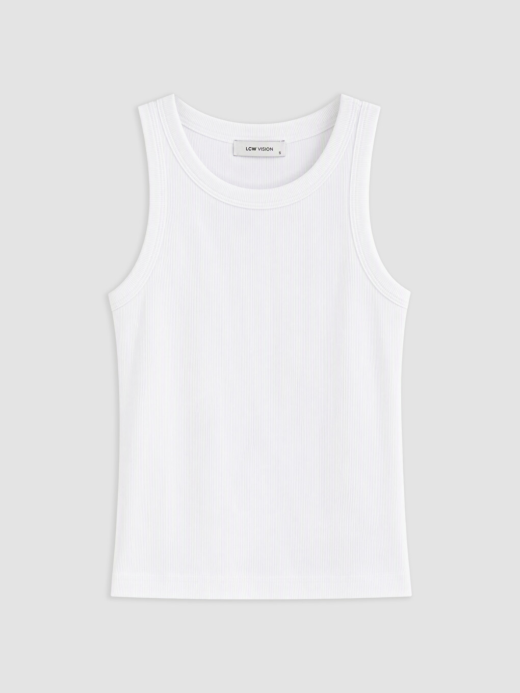 Crew Neck Women's Ribbed Tank Top