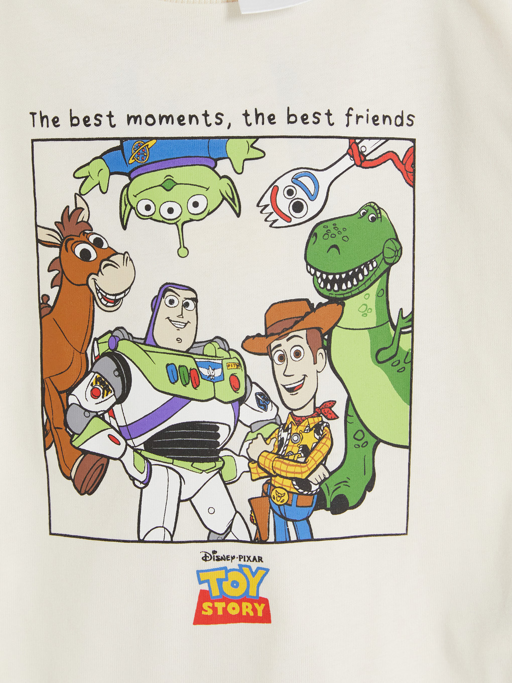 Ekru Toy Story Baskılı Erkek Bebek Tişört-1