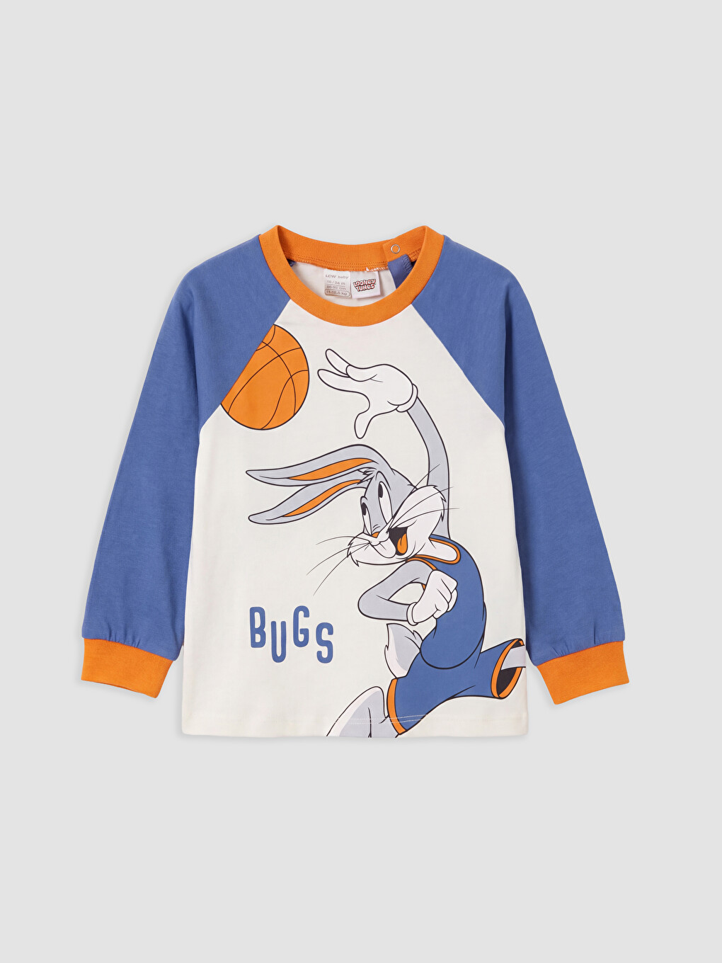 Bej Bugs Bunny Baskılı Erkek Bebek Takım-1