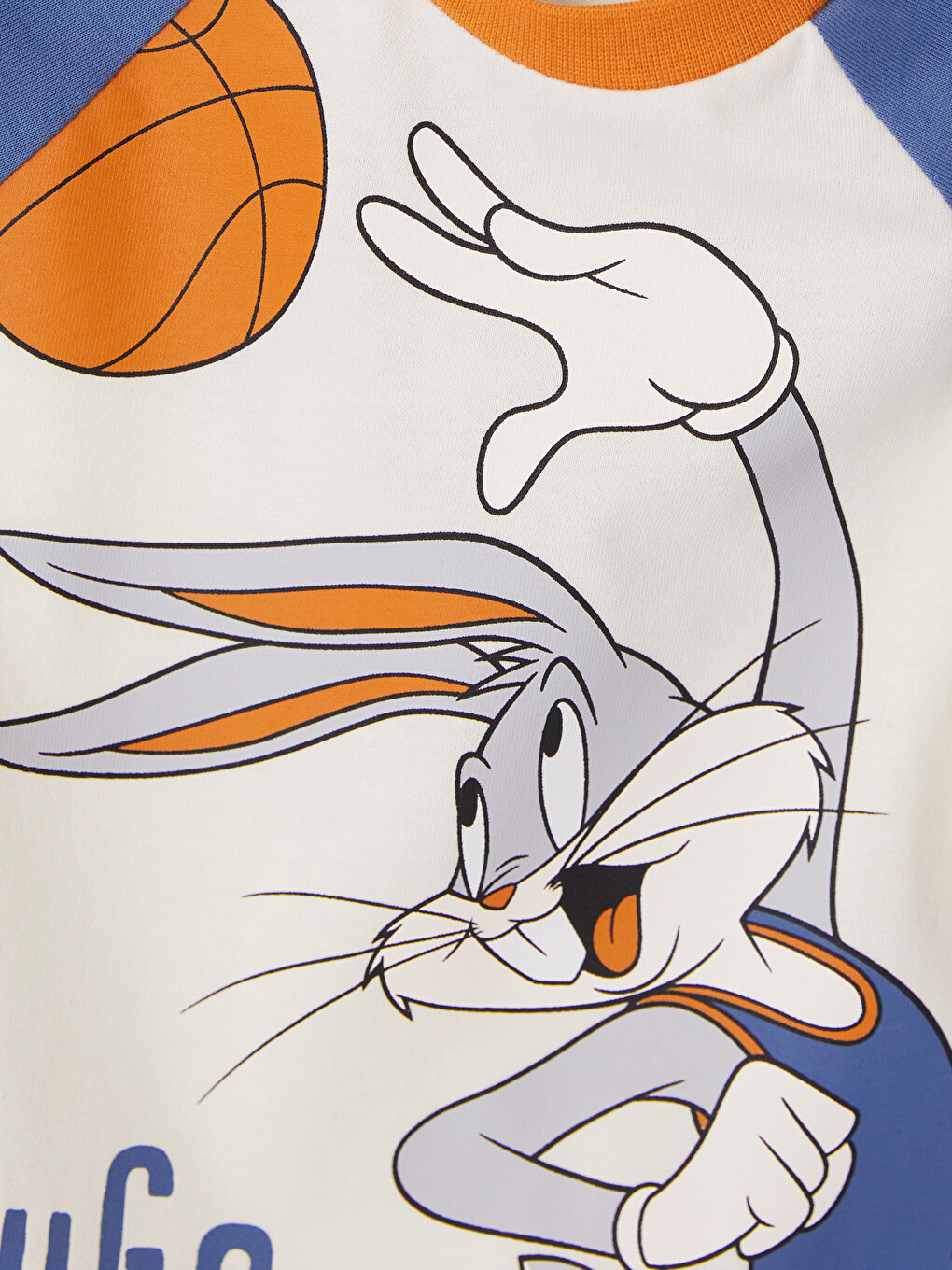 Bej Bugs Bunny Baskılı Erkek Bebek Takım-5