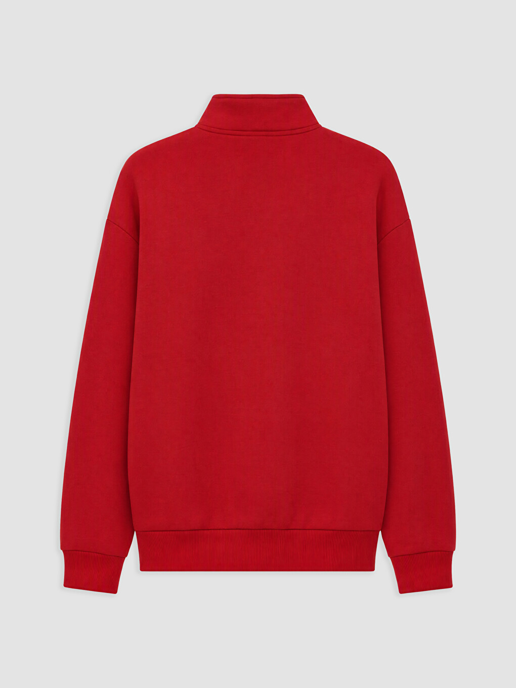 Half Zippered Mock Neck Men's Sweatshirt-5