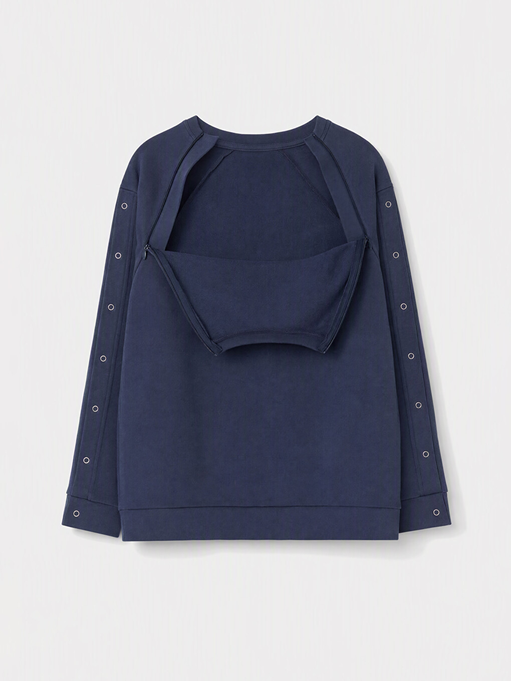 Lacivert Baskılı Kolay Giyilebilir Kız Çocuk Sweatshirt-4