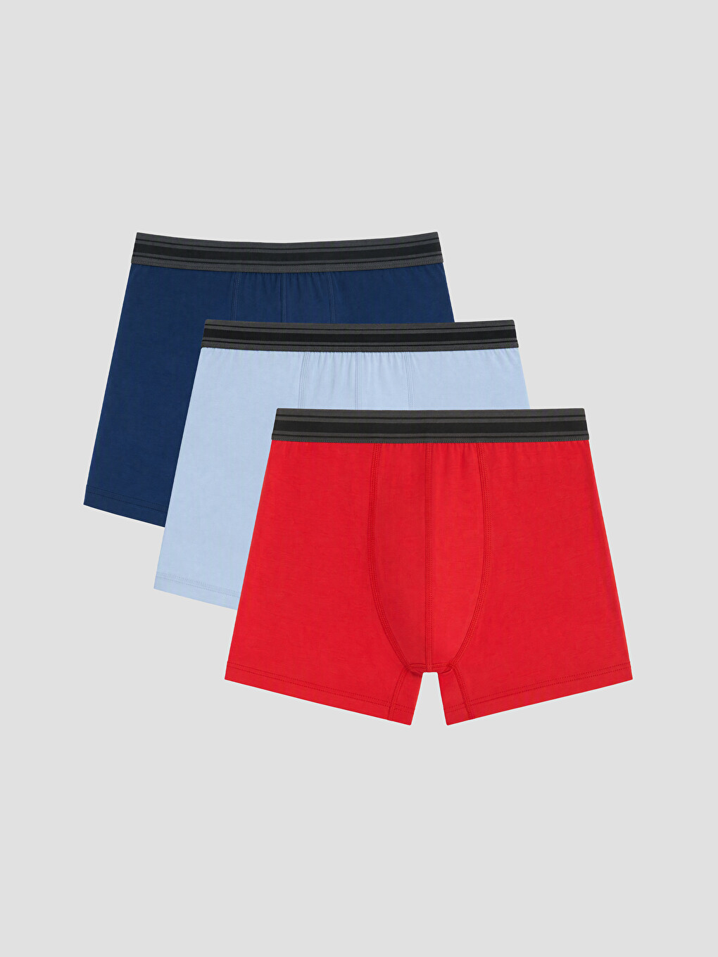 Karışık Pamuklu Esnek Erkek Boxer 3'lü Paket