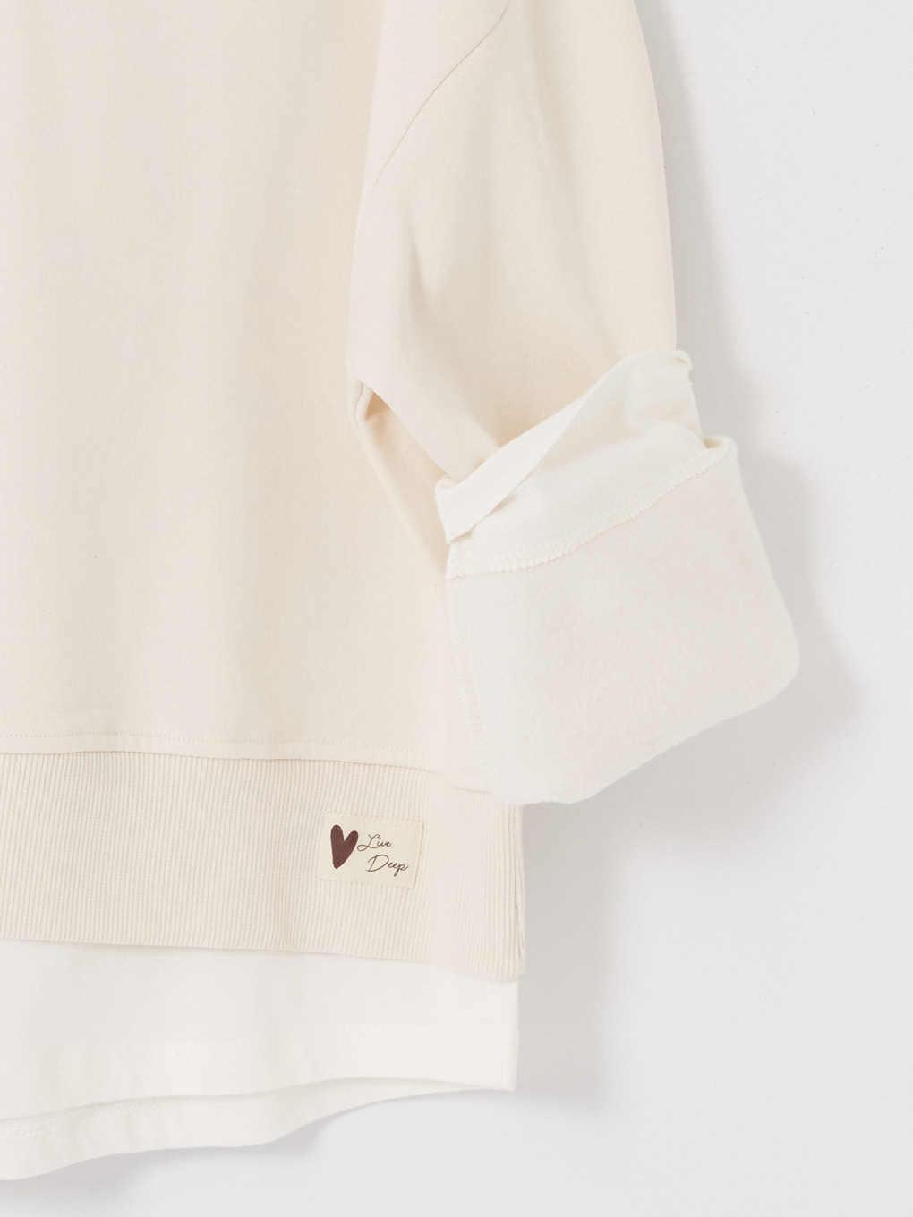 Woman Beige Sweatshirt-3