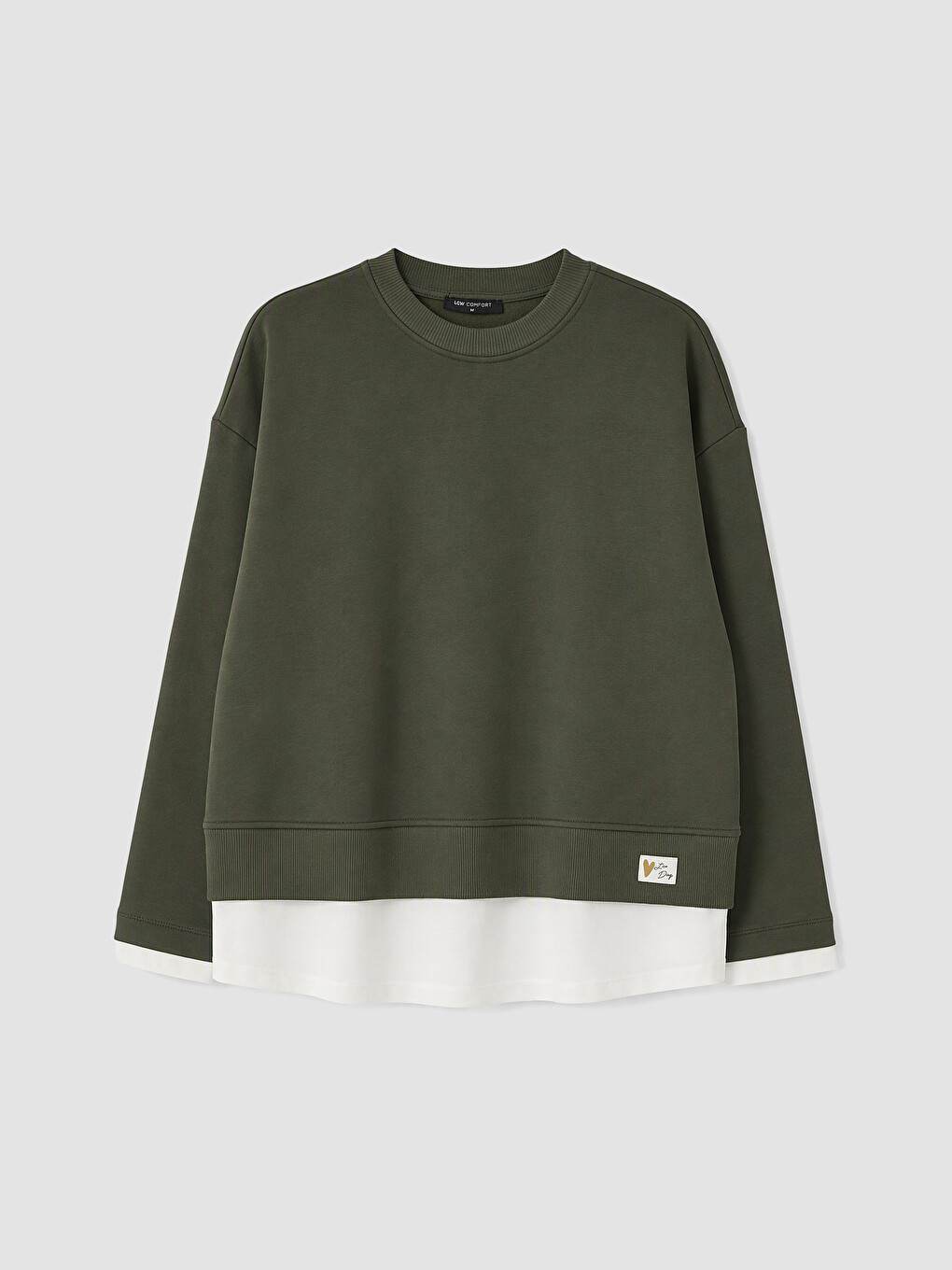 Yeşil Oversize Kadın Kalın Sweatshirt