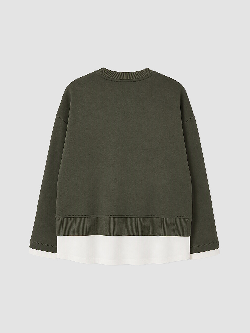 Yeşil Oversize Kadın Kalın Sweatshirt-4