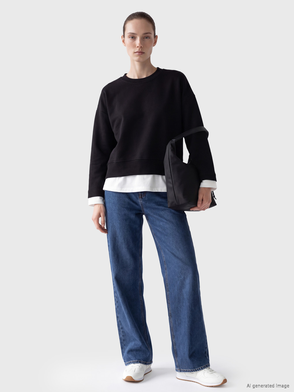 Woman Black Sweatshirt-1