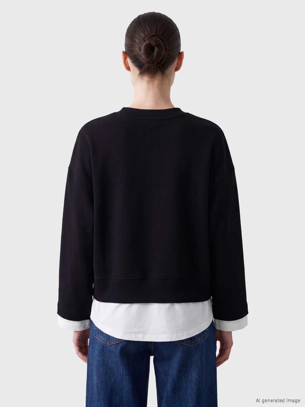 Woman Black Sweatshirt-3