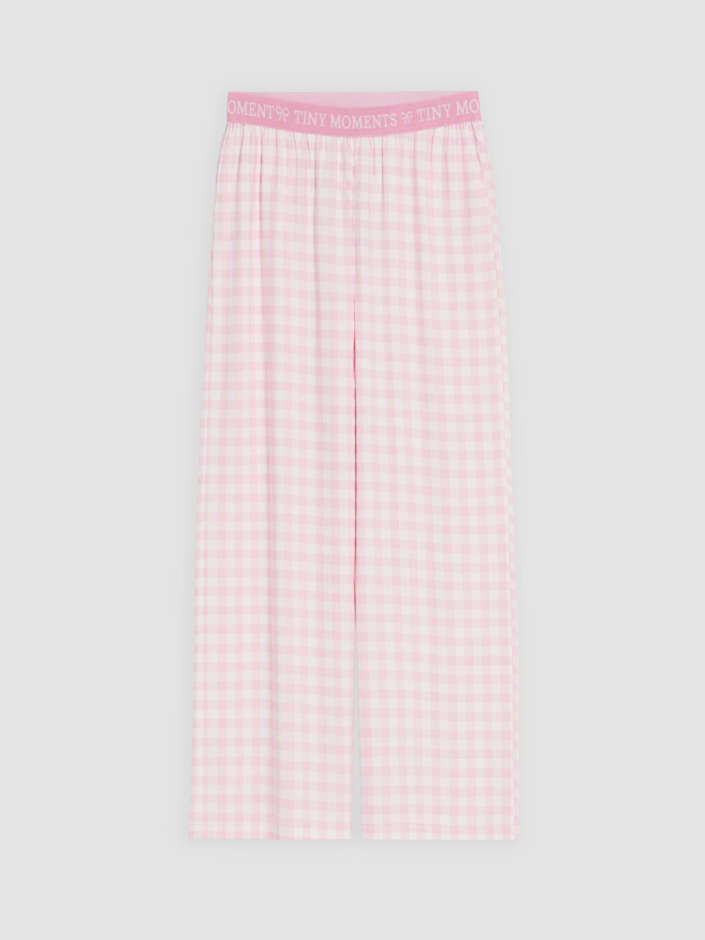 Pembe Ekose Kız Çocuk Pijama Altı