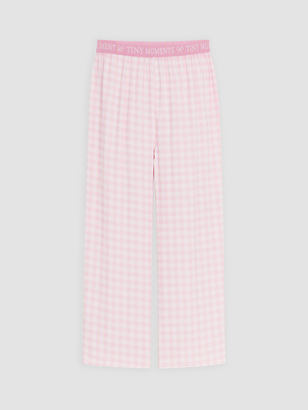 Pembe Ekose Kız Çocuk Pijama Altı-1