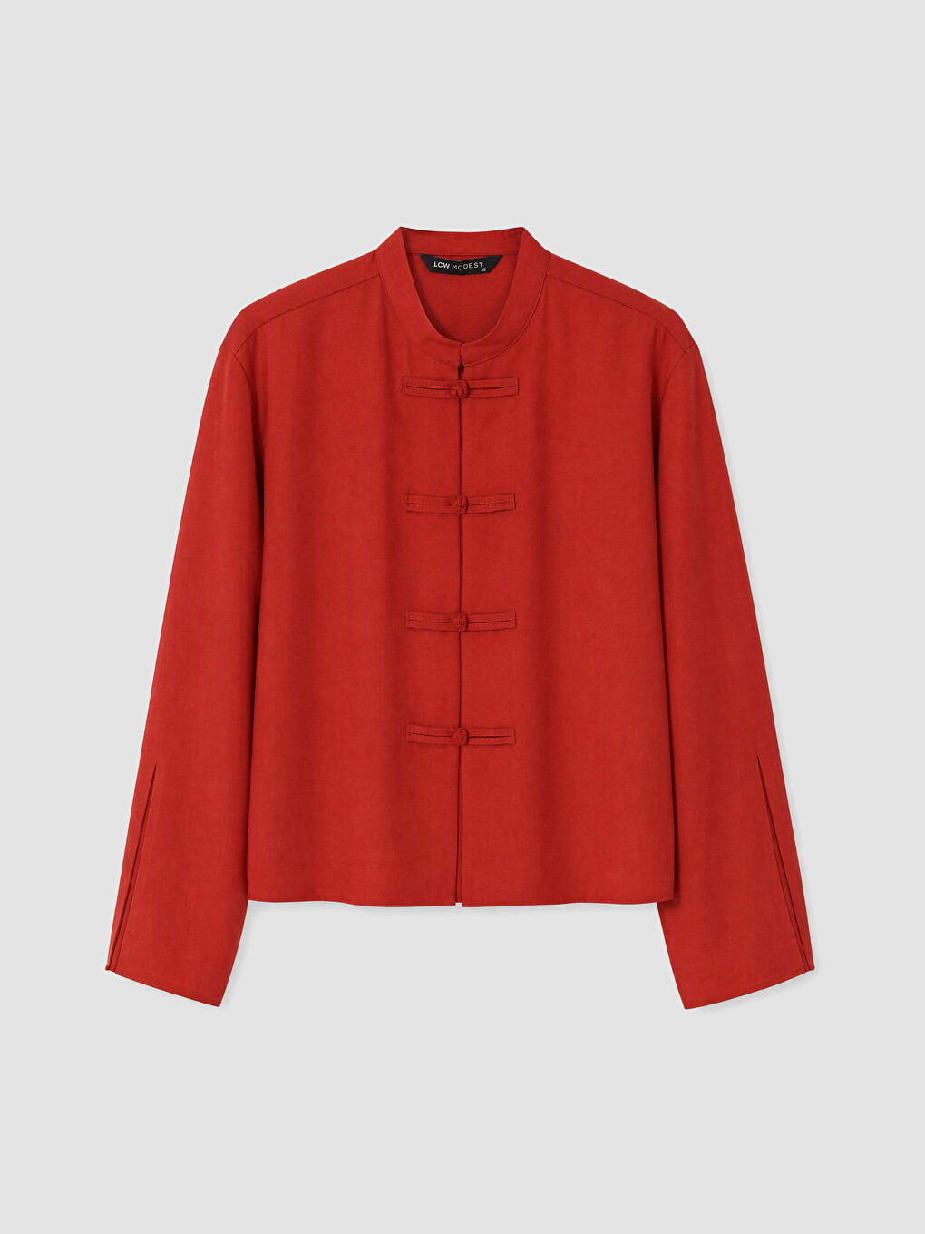 Grandad Collar Modal Blended Women's Shirt