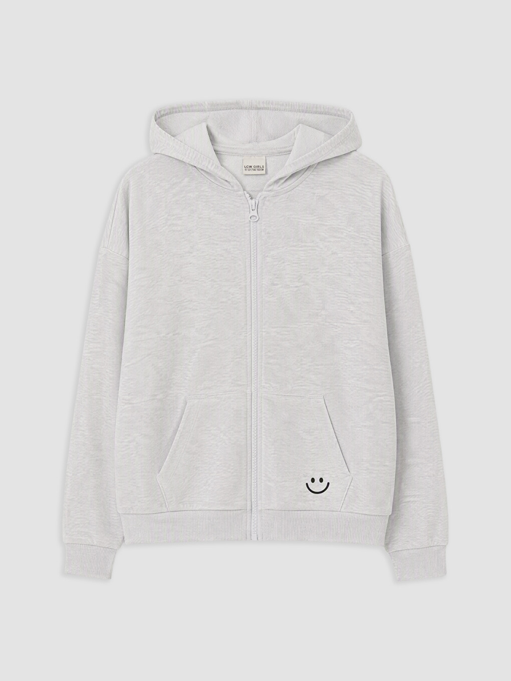 Gri Kapüşonlu Kız Çocuk Sweatshirt