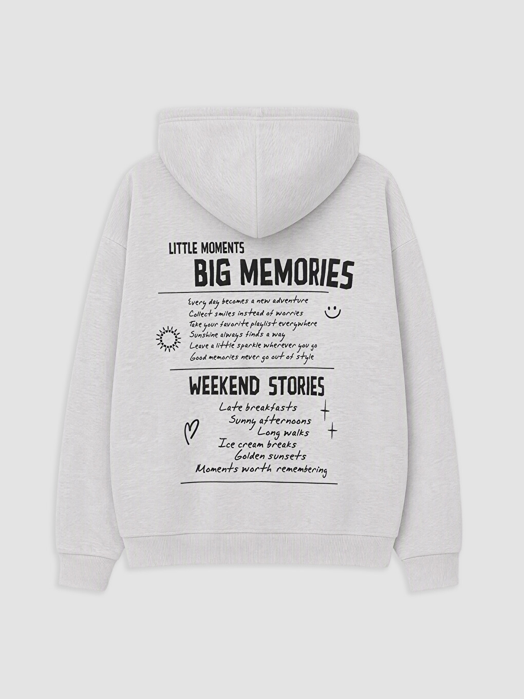 Gri Kapüşonlu Kız Çocuk Sweatshirt-1