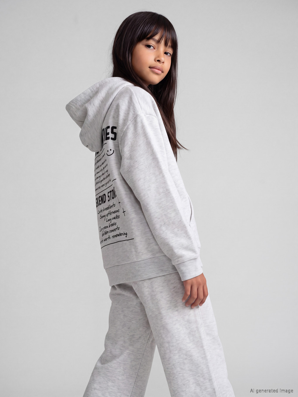  Hooded Girls' Sweatshirt
