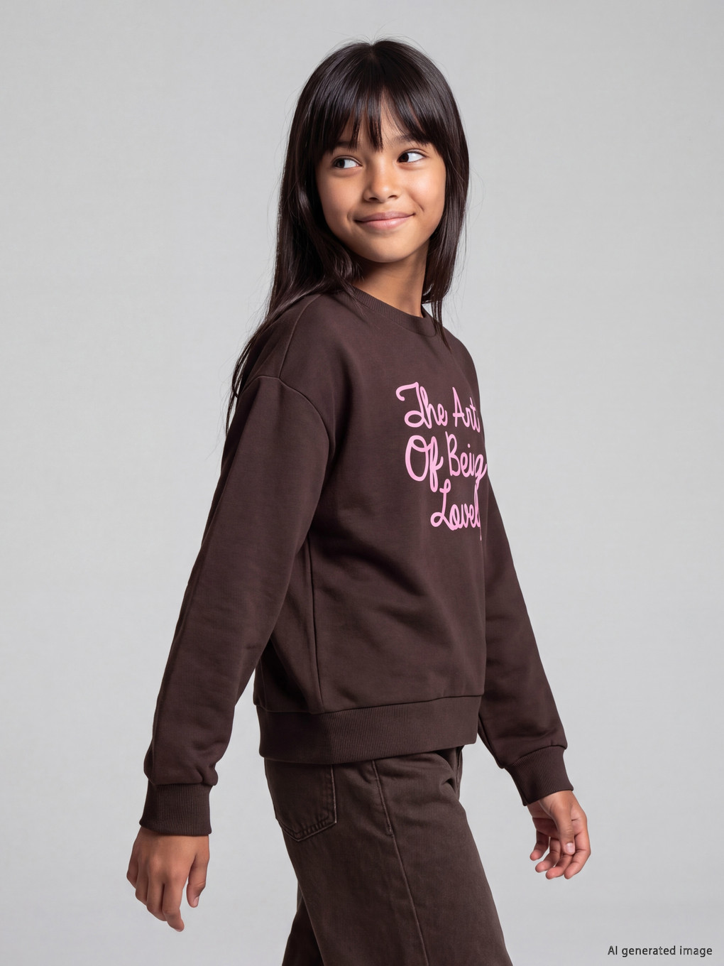 Printed Girls' Sweatshirt-1