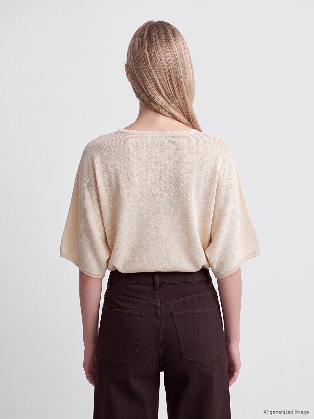 Crew Neck Women's Knitwear Sweater-3