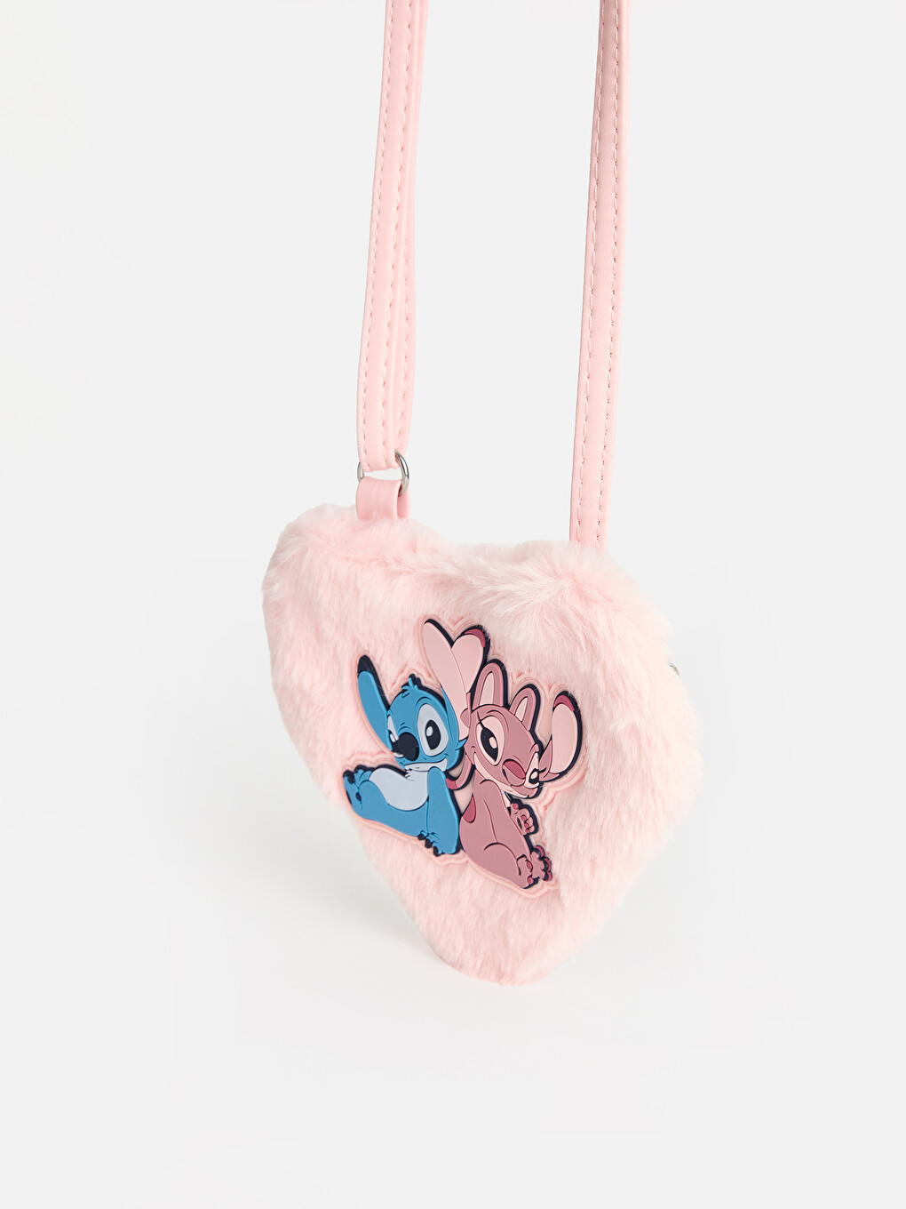 Pembe Lilo Ve Stitch Baskılı Kız Çocuk Omuz Çantası-1