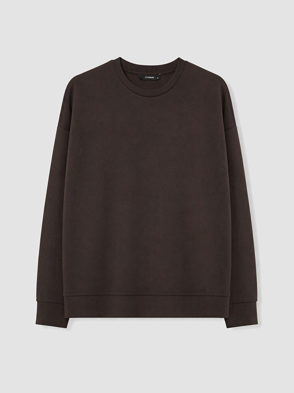 Kahverengi Oversize Soft Touch Kadın Sweatshirt-4