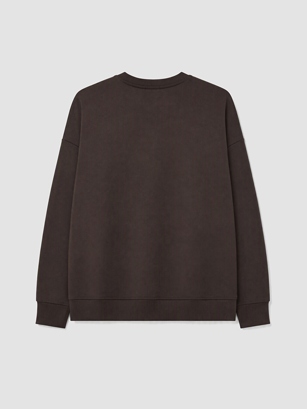 Kahverengi Oversize Soft Touch Kadın Sweatshirt-6
