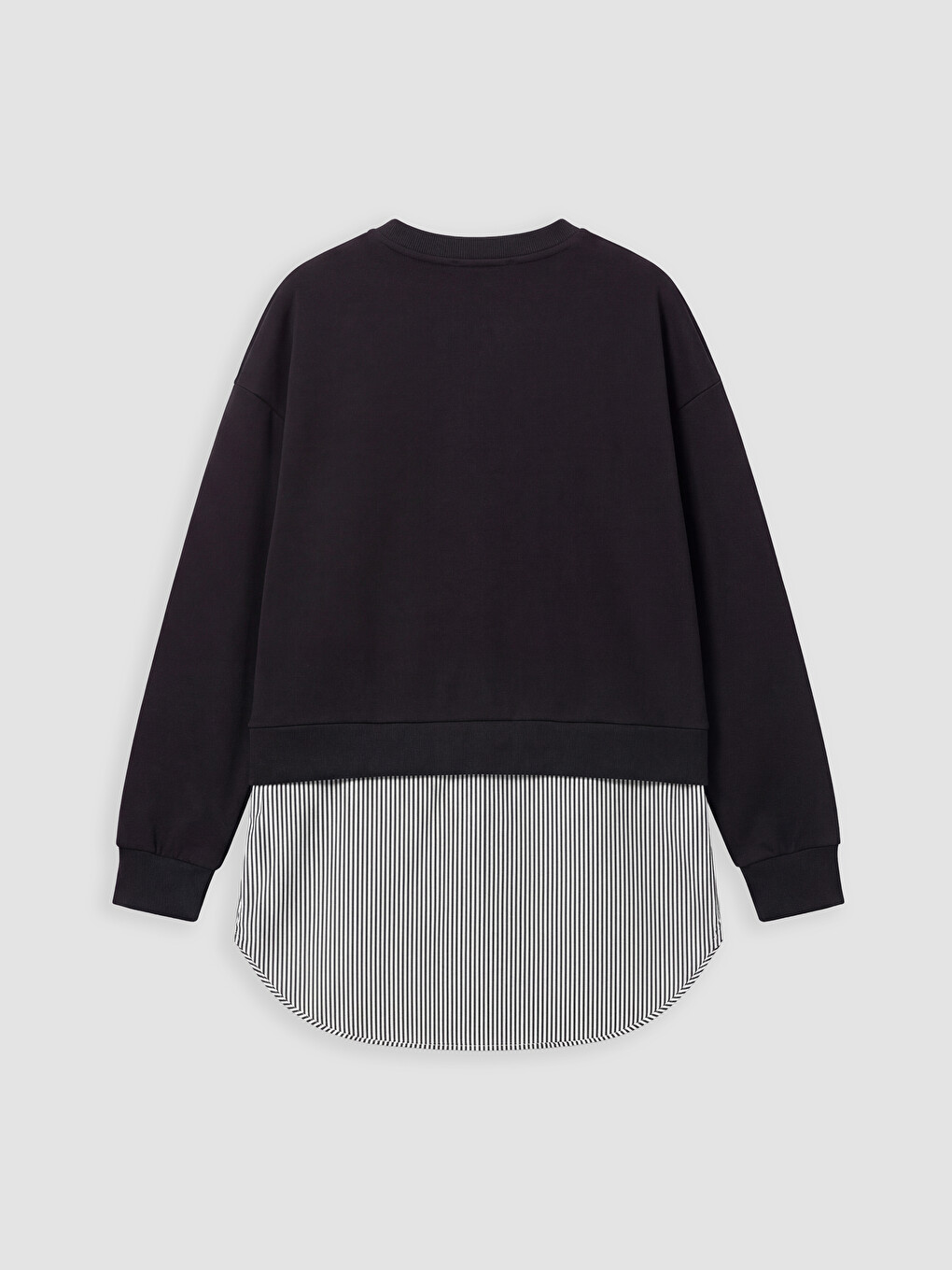 Siyah Soft Touch Kadın Sweatshirt Tunik-2