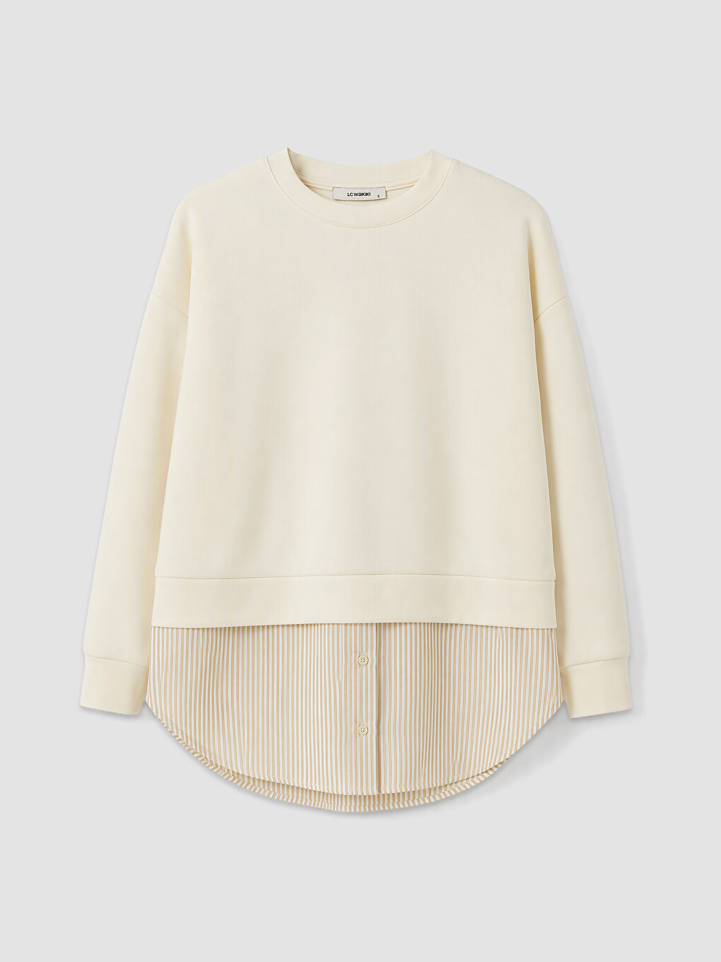 Bej Soft Touch Kadın Sweatshirt Tunik