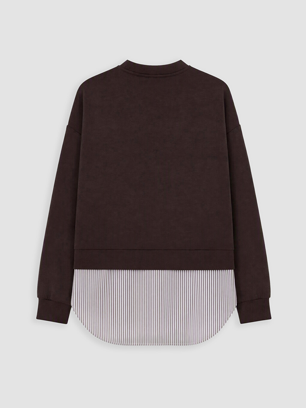 Kahverengi Soft Touch Kadın Sweatshirt Tunik-2