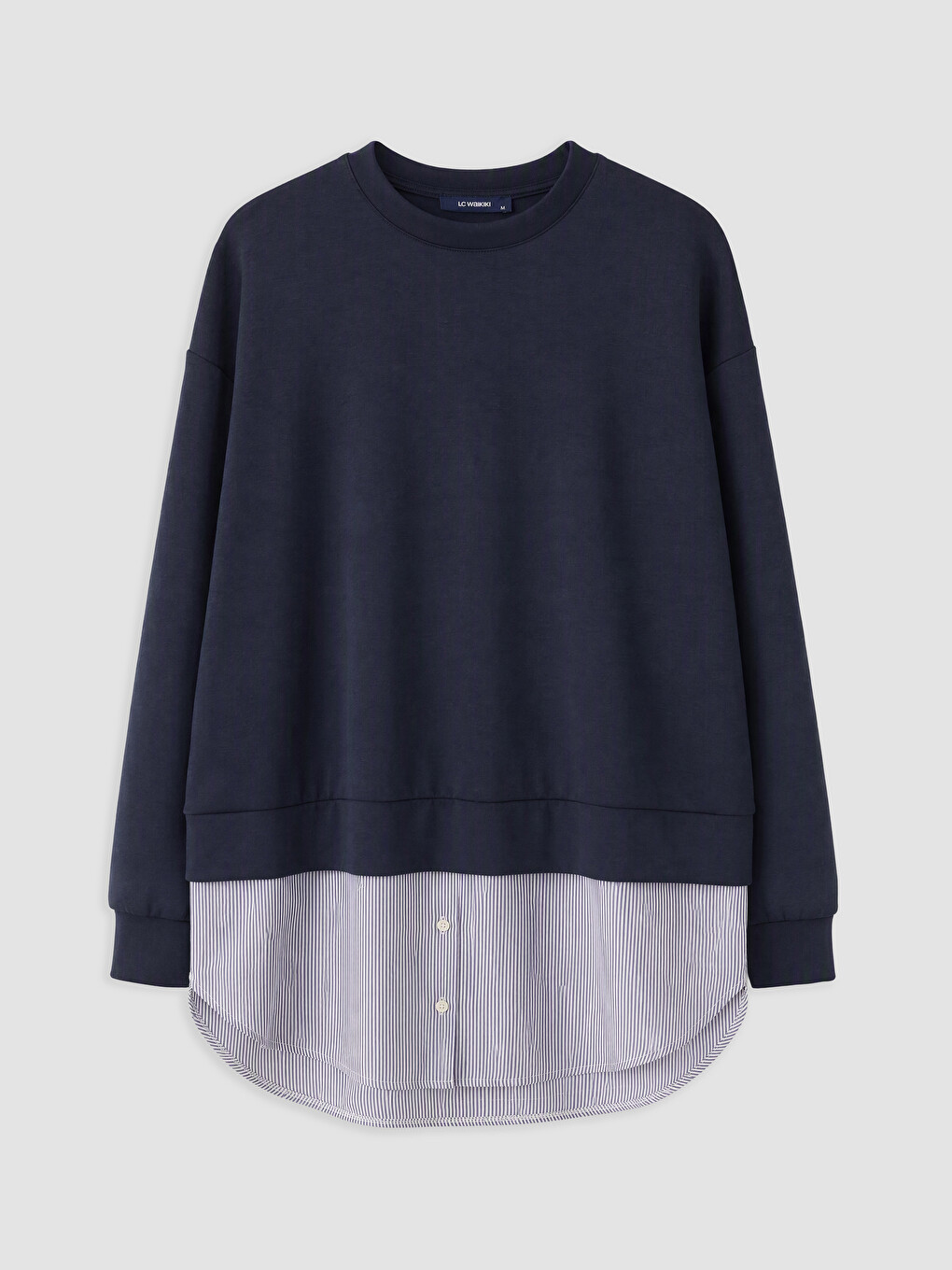 Lacivert Soft Touch Kadın Sweatshirt Tunik
