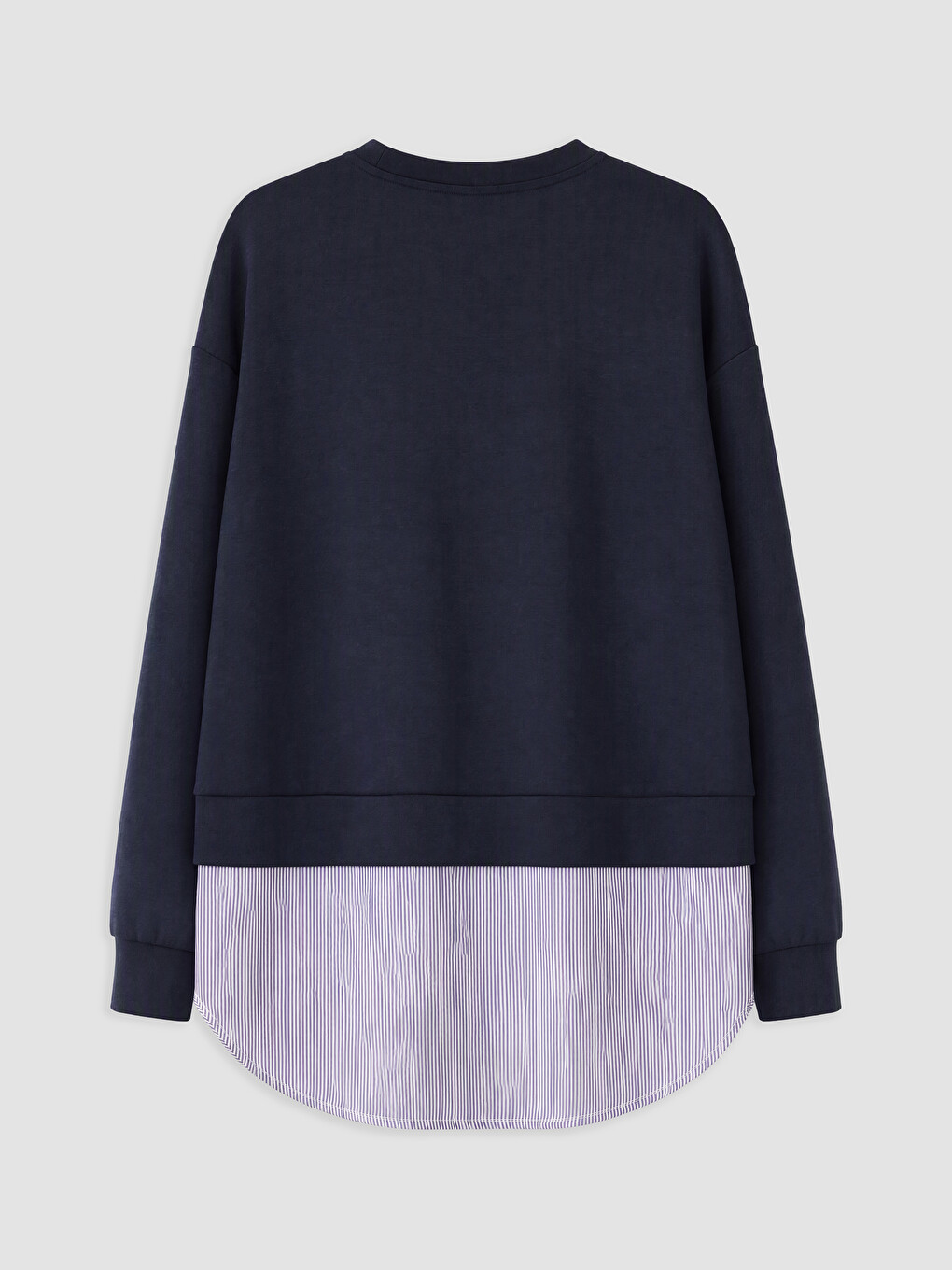 Lacivert Soft Touch Kadın Sweatshirt Tunik-1