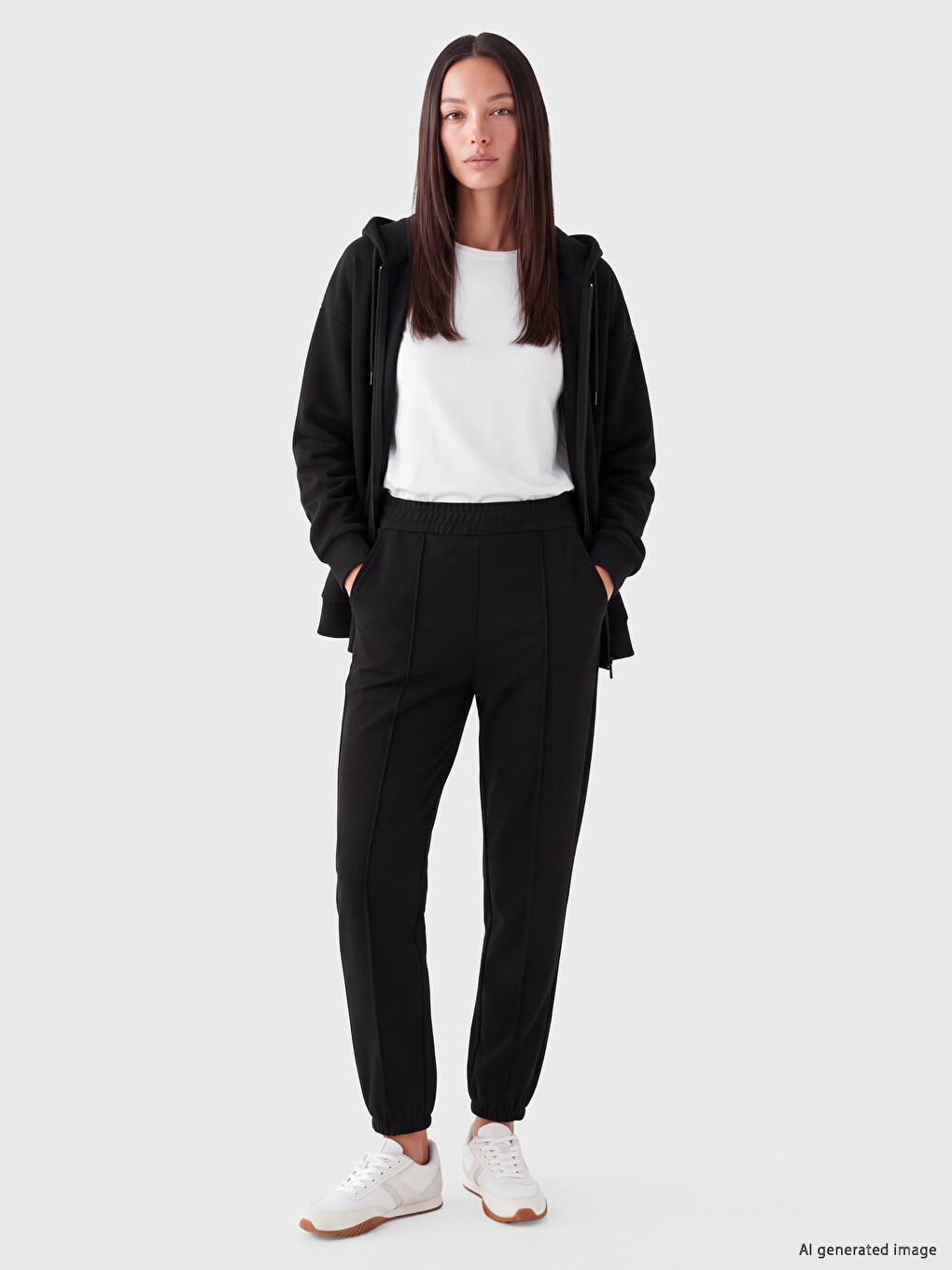 Siyah Soft Touch Kadın Jogger Eşofman Altı