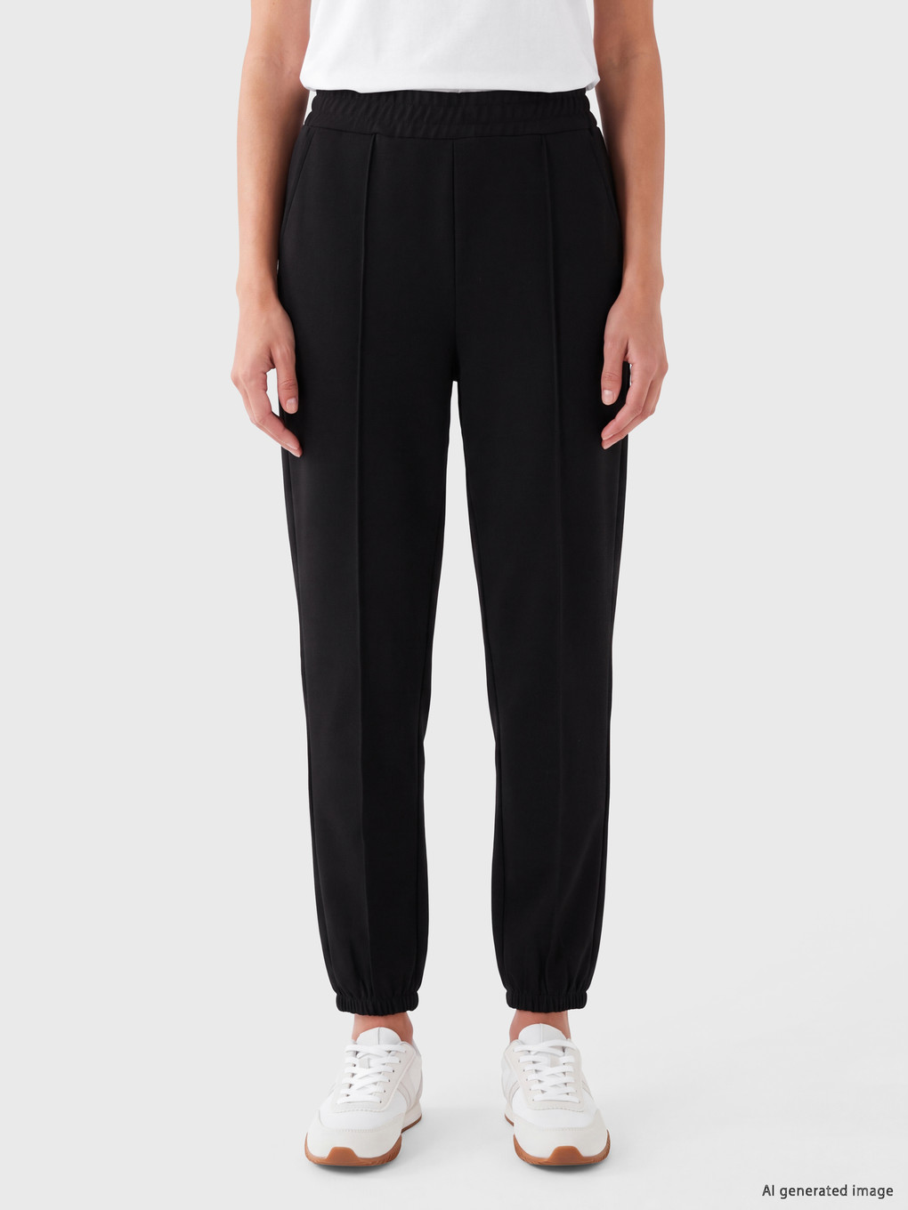 Siyah Soft Touch Kadın Jogger Eşofman Altı-1
