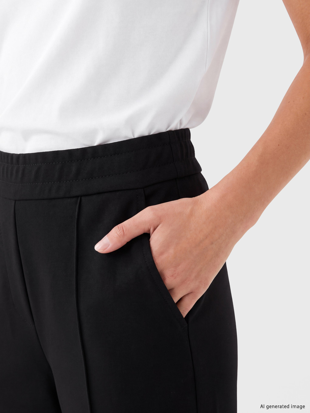 Siyah Soft Touch Kadın Jogger Eşofman Altı-2
