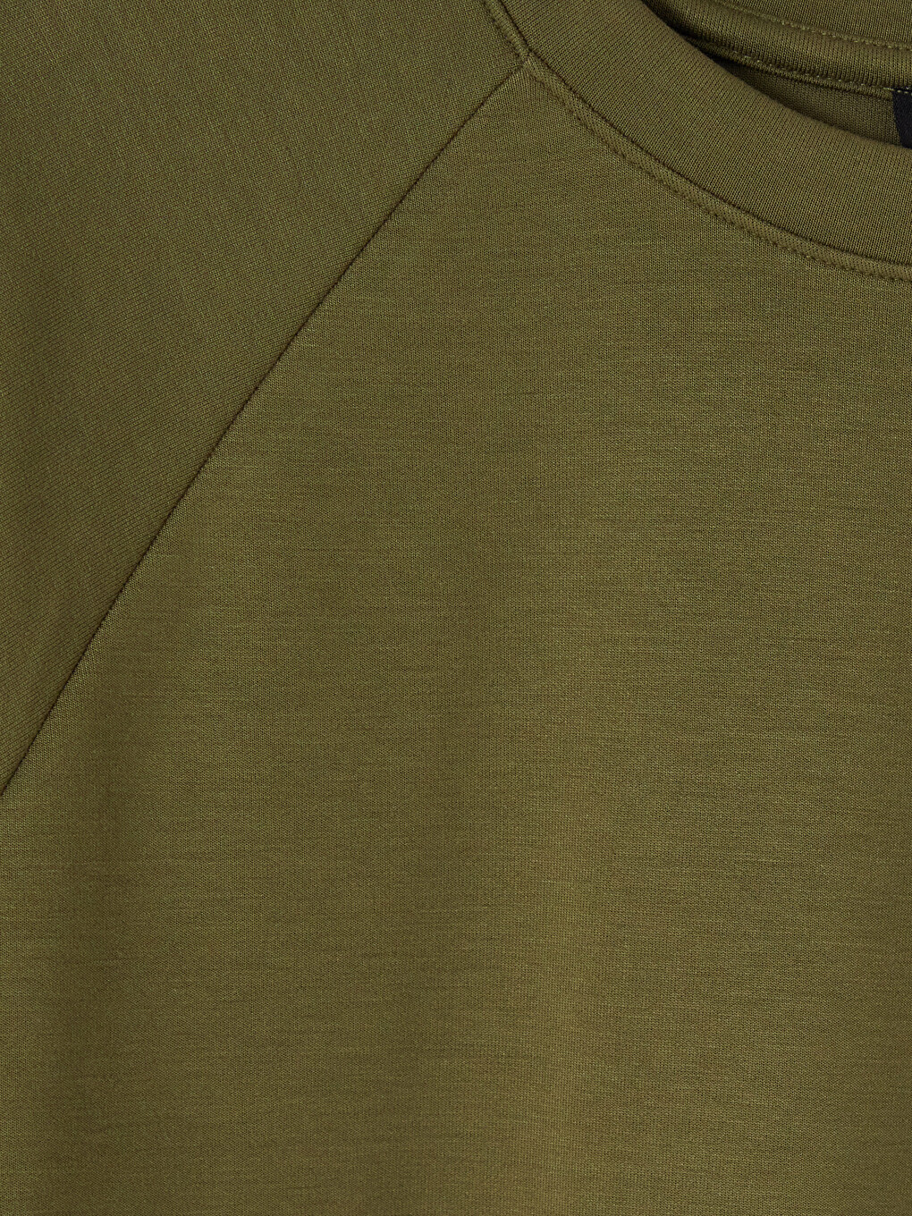 Haki Soft Touch Oversize Kadın Sweatshirt-1
