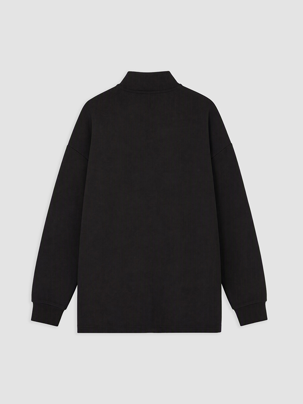 Siyah Oversize Soft Touch Kadın Sweatshirt Tunik-5