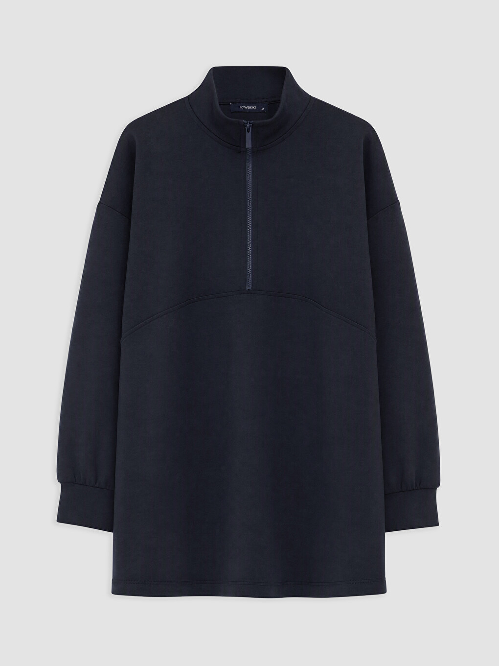Lacivert Oversize Soft Touch Kadın Sweatshirt Tunik