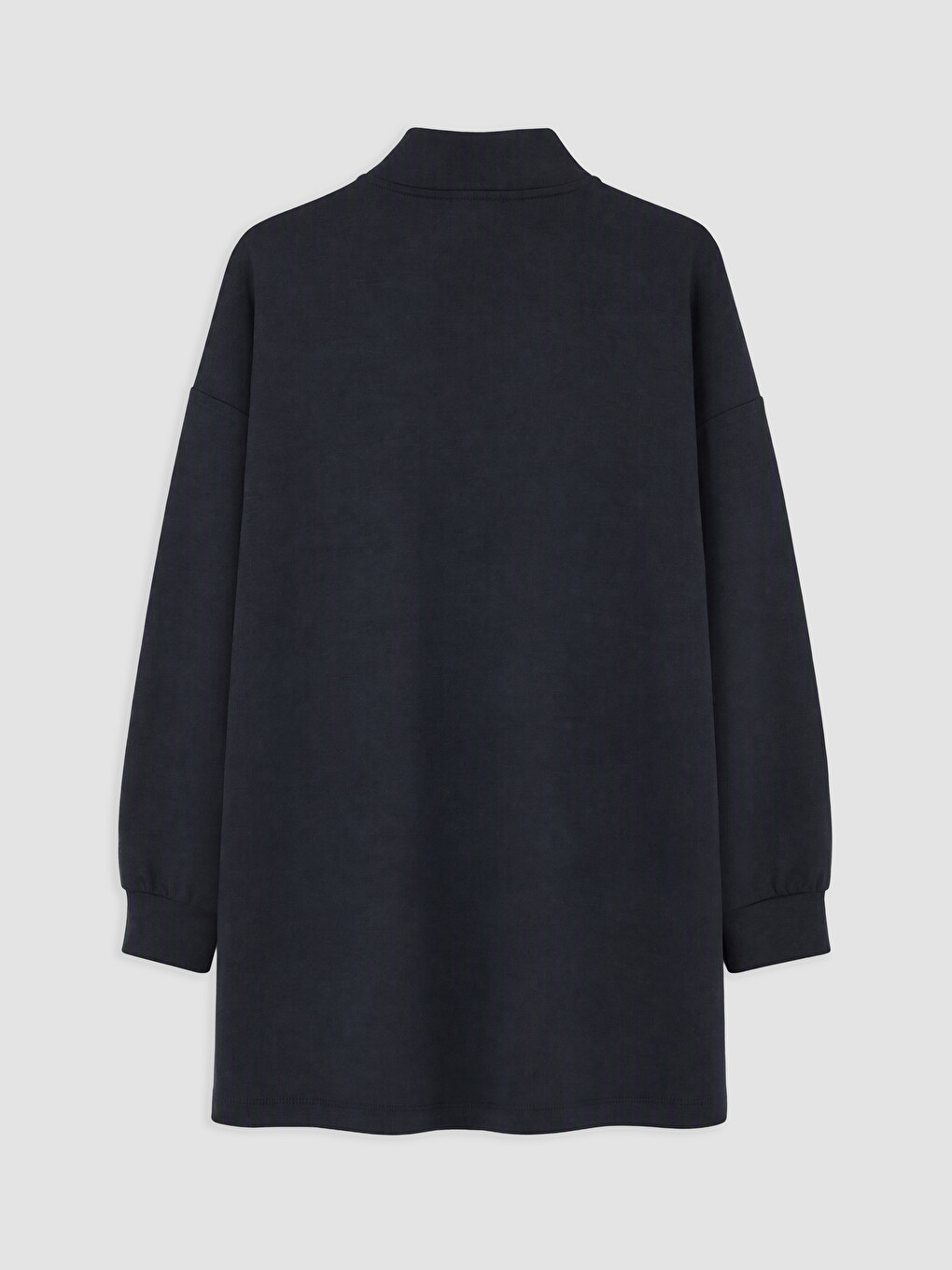 Lacivert Oversize Soft Touch Kadın Sweatshirt Tunik-1