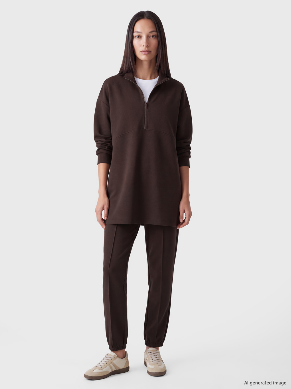 Oversize Soft Touch Women's Sweatshirt Tunic-1