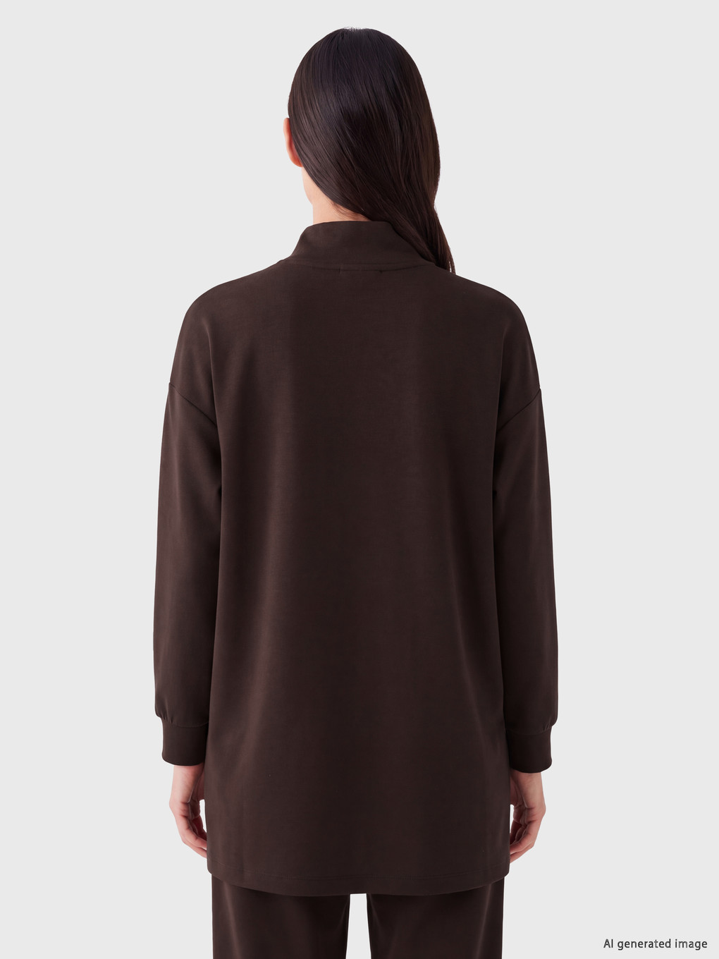 Oversize Soft Touch Women's Sweatshirt Tunic-3