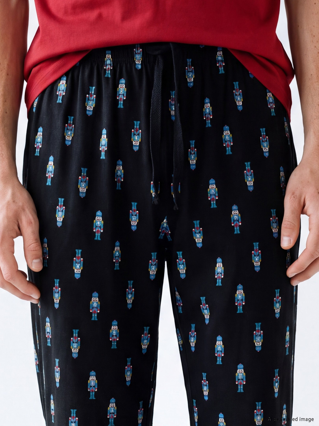 Man Black Pyjama Set-2