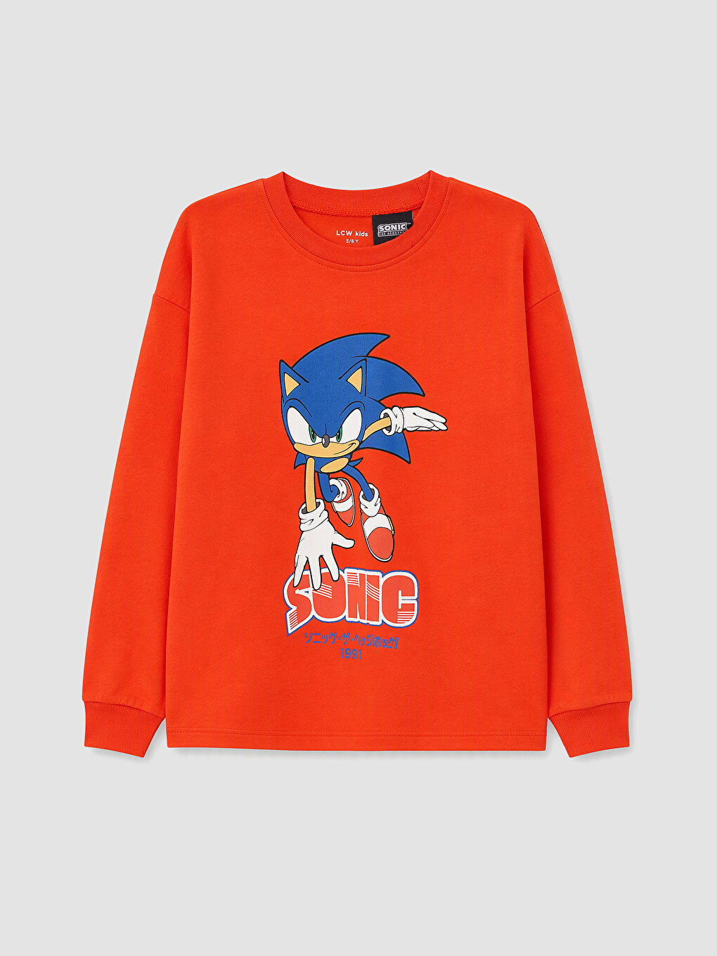 Kırmızı Sonic Baskılı Erkek Çocuk Tişört