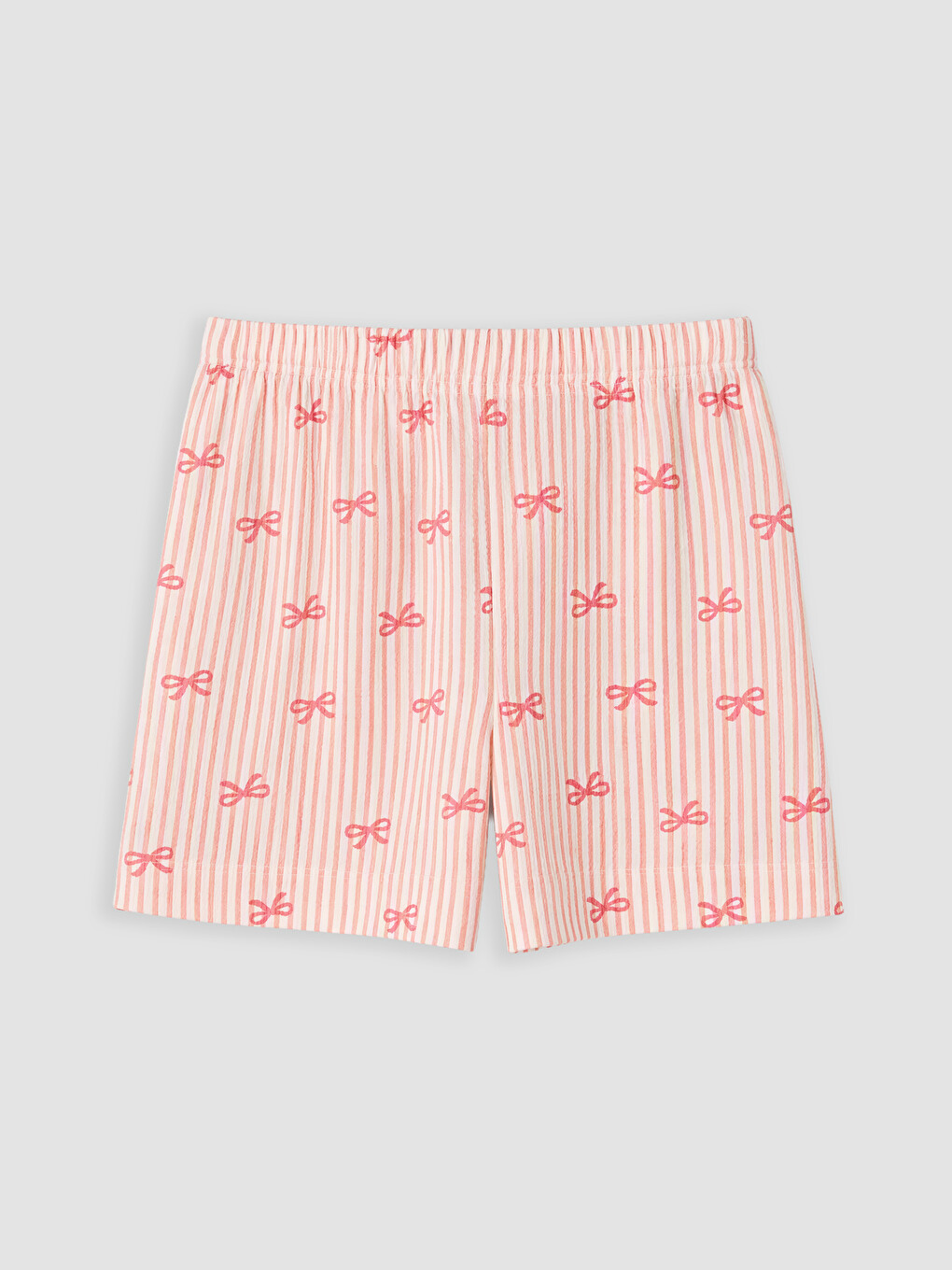 Bow Patterned Strappy Women's Shortie Pyjamas Set-8