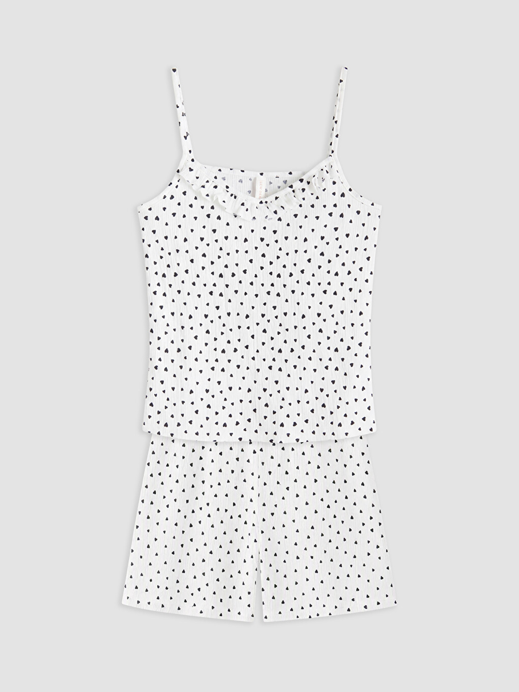 Set De Pijamale Scurte Cu Bretele Pentru Femei Cu Model Cu Buline-4