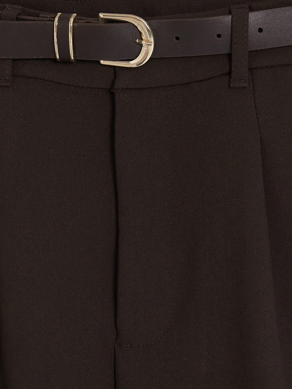 Woman Brown Tailored Trousers-2